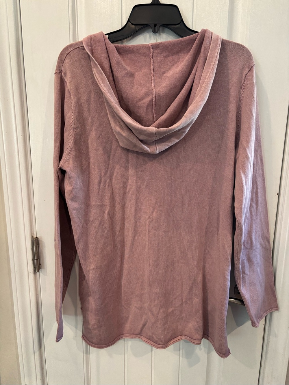 Barefoot Dreams Dusty Rose V-Neck Hooded Pullover - Picture 3 of 3